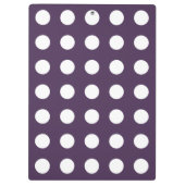 白い水玉模様を梅の紫に クリップボード (裏面)