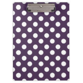 白い水玉模様を梅の紫に クリップボード (正面)