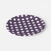 白い水玉模様を梅の紫に ペーパープレート (アングル)