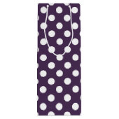 白い水玉模様を梅の紫に ワインギフトバッグ (裏面)