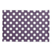 白い水玉模様を梅の紫に 枕カバー (裏面)