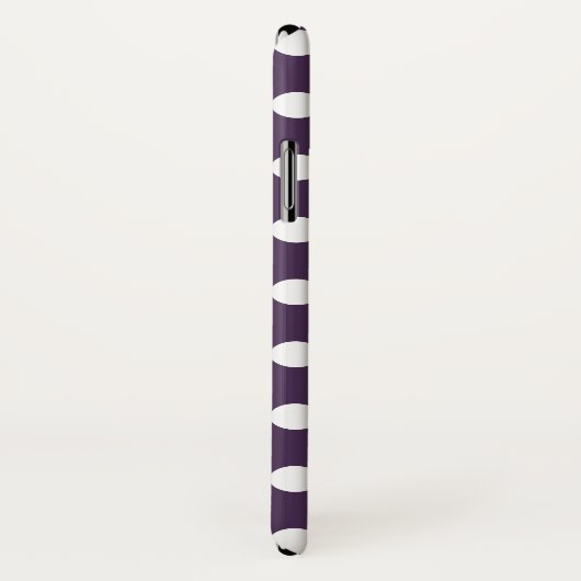 白い水玉模様を梅の紫に Case-Mate iPhoneケース (裏面/右)