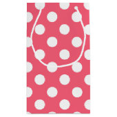 白い水玉模様オンサンゴ スモールペーパーバッグ (裏面)