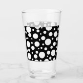 白い水玉模様オンブラック | タンブラーグラス (正面)
