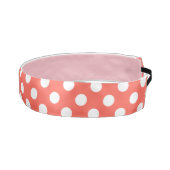 白い水玉模様オンリビングサンゴ アスレチックヘッドバンド (右)