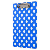 白い水玉模様オン王室のブルー クリップボード (左)