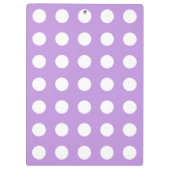 白い水玉模様オン薄紫 クリップボード (裏面)