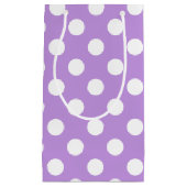 白い水玉模様オン薄紫 スモールペーパーバッグ (正面)