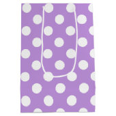 白い水玉模様オン薄紫 ミディアムペーパーバッグ (裏面)