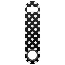 白い水玉模様オン黒 スピード栓抜き