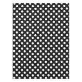 白い水玉模様オン黒 テーブルクロス (正面)