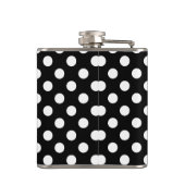 白い水玉模様オン黒 フラスク (裏面)