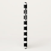 白い水玉模様オン黒 Case-Mate iPhoneケース (裏面/左)