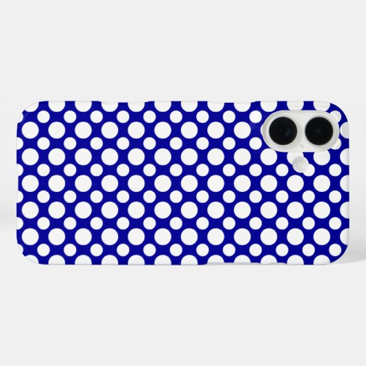 白い水玉模様大きいiPhoneと小さいiPhone 8/7ケース Case-Mate iPhoneケース (裏面 (横))