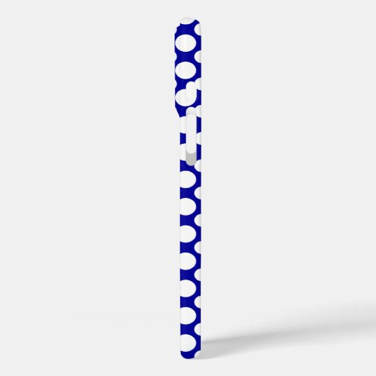 白い水玉模様大きいiPhoneと小さいiPhone 8/7ケース Case-Mate iPhoneケース (裏面 / 左)