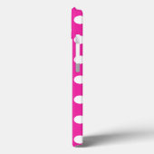 白い水玉模様明るい赤紫色Case-Mate iPhoneケース Case-Mate iPhoneケース (裏面 / 左)