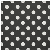 白い水玉模様模様の黒布 ファブリック (見本)