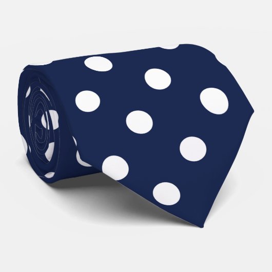 白い水玉模様1. ネクタイ (ロール)