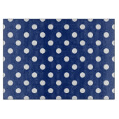 白い水玉模様2と模造して下さい カッティングボード (正面)