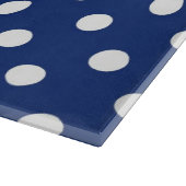 白い水玉模様2と模造して下さい カッティングボード (角)