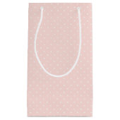 白い水玉模様2と模造して下さい スモールペーパーバッグ (正面)