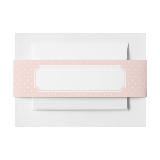 白い水玉模様2と模造して下さい 招待状ベリーバンド (正面例)