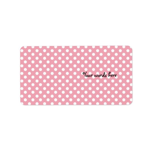 白い水玉模様 ラベル (正面)