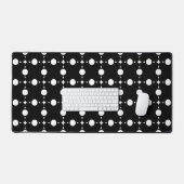 白い水玉模様、水玉パターン、ドット デスクマット (キーボード&マウス)