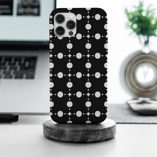 白い水玉模様、水玉パターン、ドット、ドット柄 Case-Mate iPhoneケース
