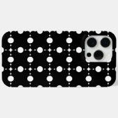 白い水玉模様、水玉パターン、ドット、ドット柄 Case-Mate iPhoneケース (裏面 (横))