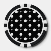 白い水玉模様、水玉柄、水玉 ポーカーチップ (正面)