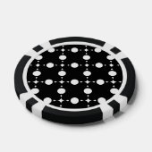 白い水玉模様、水玉柄、水玉 ポーカーチップ (シングル)