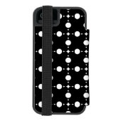白い水玉模様、水玉柄、水玉 INCIPIO iPhoneウォレットケース (フォリオ裏面)