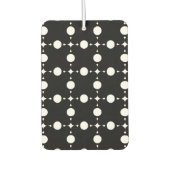 白い水玉模様、水玉模様パターン、ドット点々のある、 カーエアーフレッシュナー (正面)