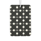白い水玉模様、水玉模様パターン、ドット点々のある、 カーエアーフレッシュナー (裏面)