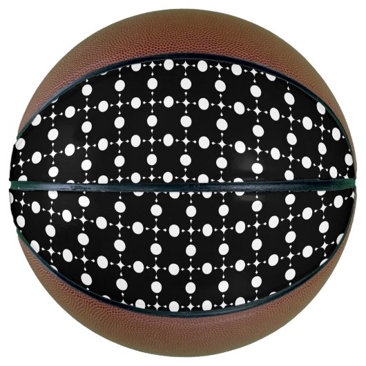 白い水玉模様、水玉模様パターン、ドット点々のある、 バスケットボール (正面)