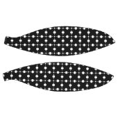 白い水玉模様、水玉模様パターン、ドット点々のある、 バスケットボール (パネル)