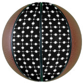 白い水玉模様、水玉模様パターン、ドット点々のある、 バスケットボール (縦)