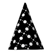 白い水玉模様、水玉模様パターン、ドット点々のある、 パーティーハット (右)