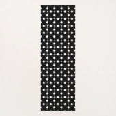 白い水玉模様、水玉模様パターン、ドット点々のある、 ヨガマット (裏面)