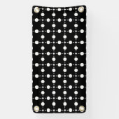 白い水玉模様、水玉模様パターン、ドット点々のある、 横断幕 (縦)