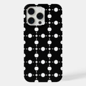 白い水玉模様、水玉模様パターン、ドット点々のある、 iPhoneケース (裏面)