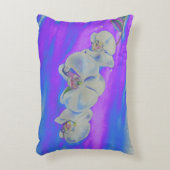 白い水色のオーキッドパープルブリーズ アクセントクッション (正面(垂直))