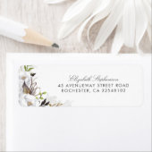 白い水色の花ロマンチック結婚ズ ラベル (インサイチュ)