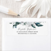 白い水色の花結婚の色 ラベル (インサイチュ)