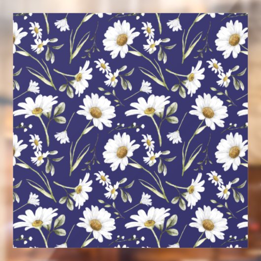 白い水色の花 ウィンドウサイン (シート2)