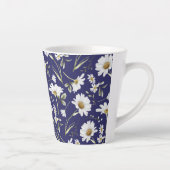 白い水色の花 カフェラテマグ (右)