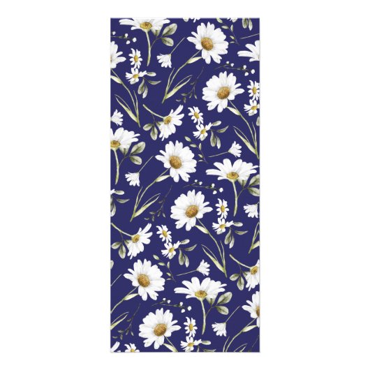 白い水色の花 ラックカード (正面)