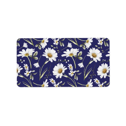 白い水色の花 ラベル (正面)