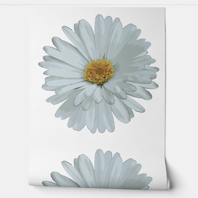 白い水色の花 壁紙 (ほどく)